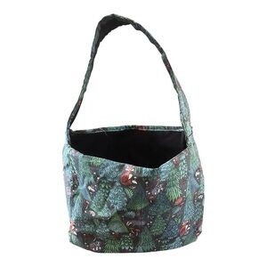 Canvas tote small forest animals bag foxes, hedgehogs, trees